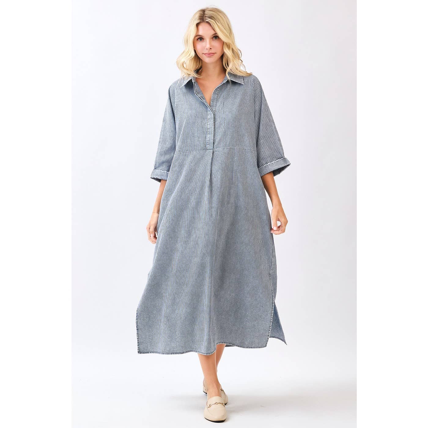 Collins Dress in Navy- Misses (S-L)