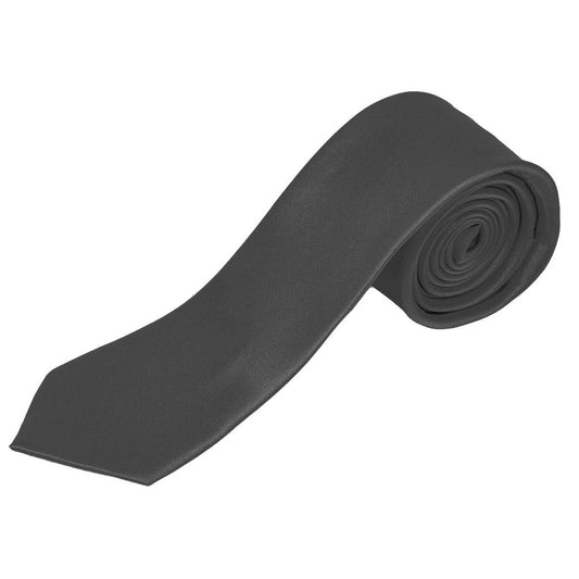 Poly Satin Solid 2.5" Slim Tie in Multiple Colors- Men's Accessories
