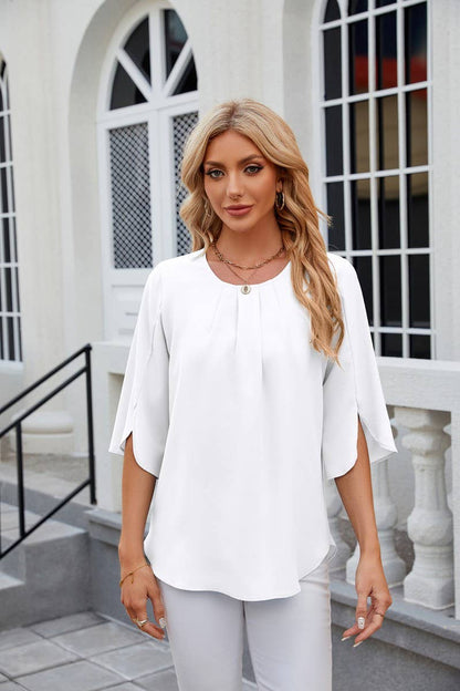 Sutton Top in White- Misses (S-XL)