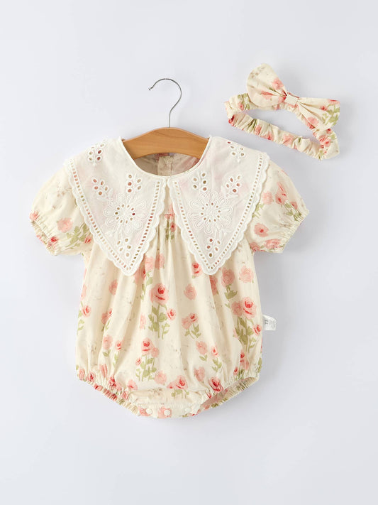 Emmeline Romper in Rose- Infant Girls (6M-24M)