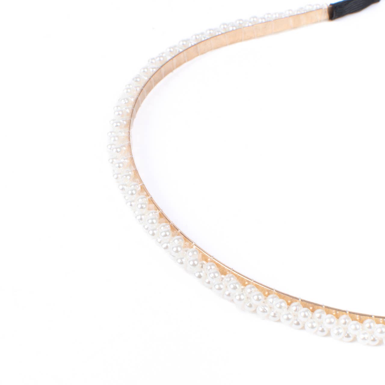 Faux White Decor Tiara Headband in Pearl- Accessories