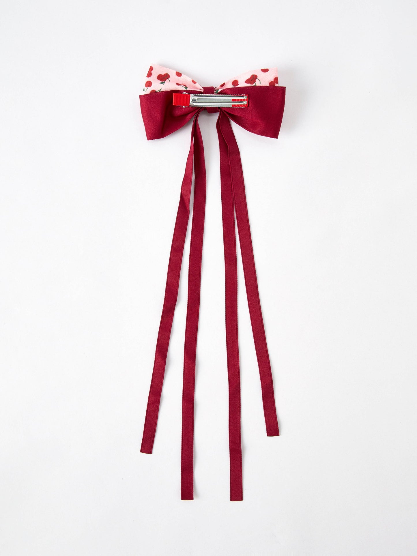 Cherry Bow Ribbon Hairpin- Girls Hair Accessories