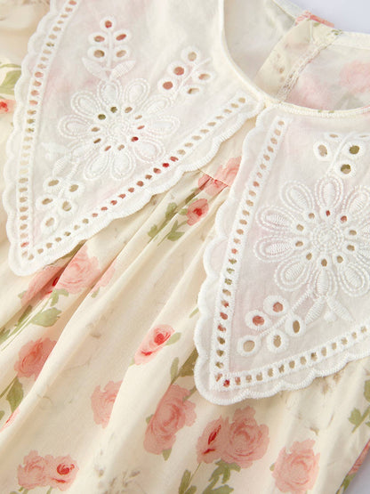 Emmeline Romper in Rose- Infant Girls (6M-24M)