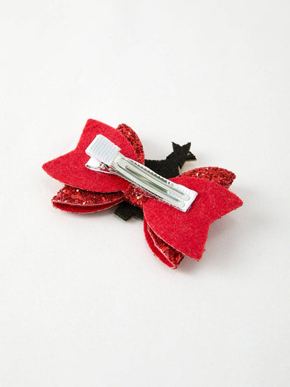 Christmas Tree Sequin Bow Hair Clip- Hair Accessories