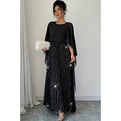 Gala Sparkle Dress in Black- Misses and Plus (S-XL,4X)