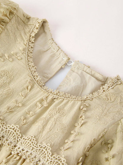 Beatrice Dress in Beige- Girls/Tween (5-10/12)