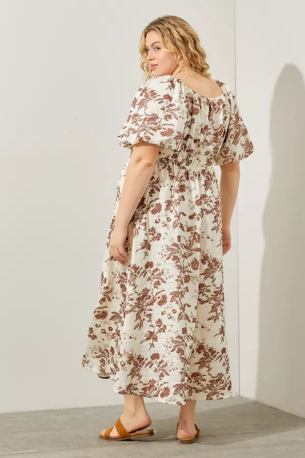 Ninette Dress in Mocha- Misses and Plus (S-3X)