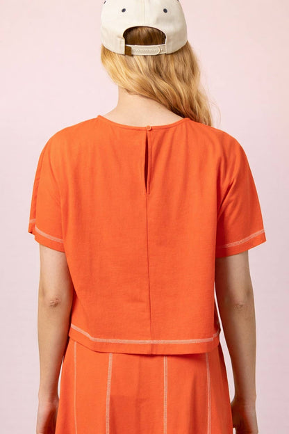 Andie Top in Tomato- Misses (M)