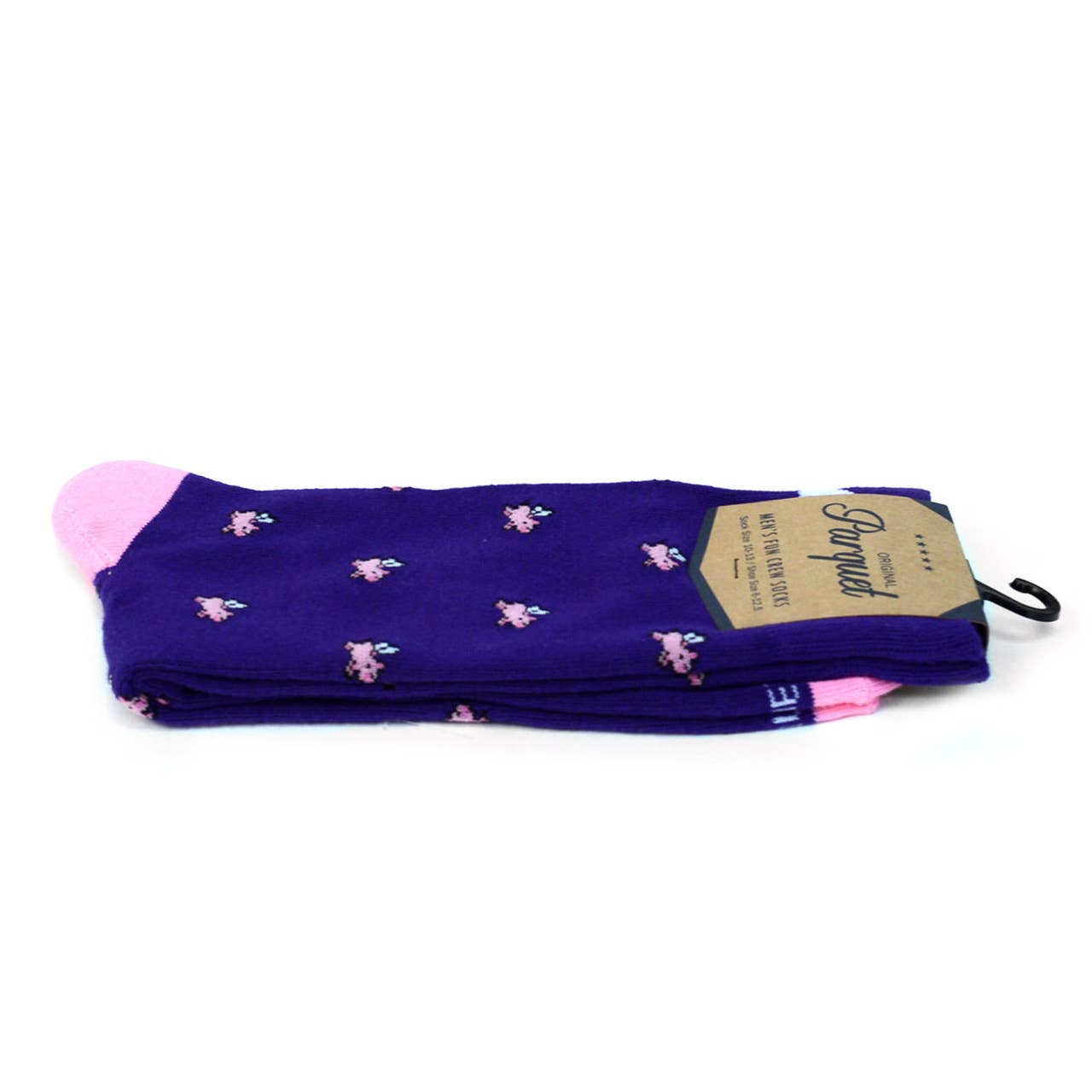 Flying Pig Socks in Plum- Men's Accessories