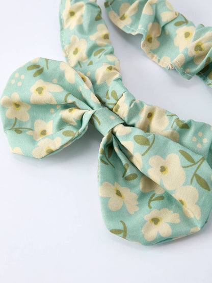 Linnea Romper with Matching Headband in Spring Floral- Infant (3M-18M)