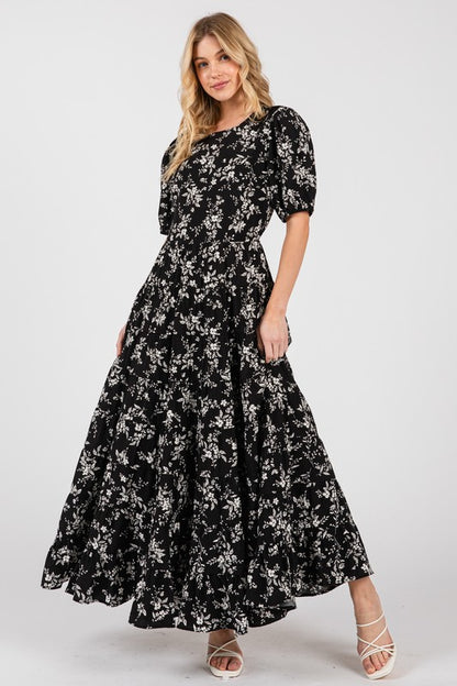 Liana Dress in Black/Off White- Misses (S-L)
