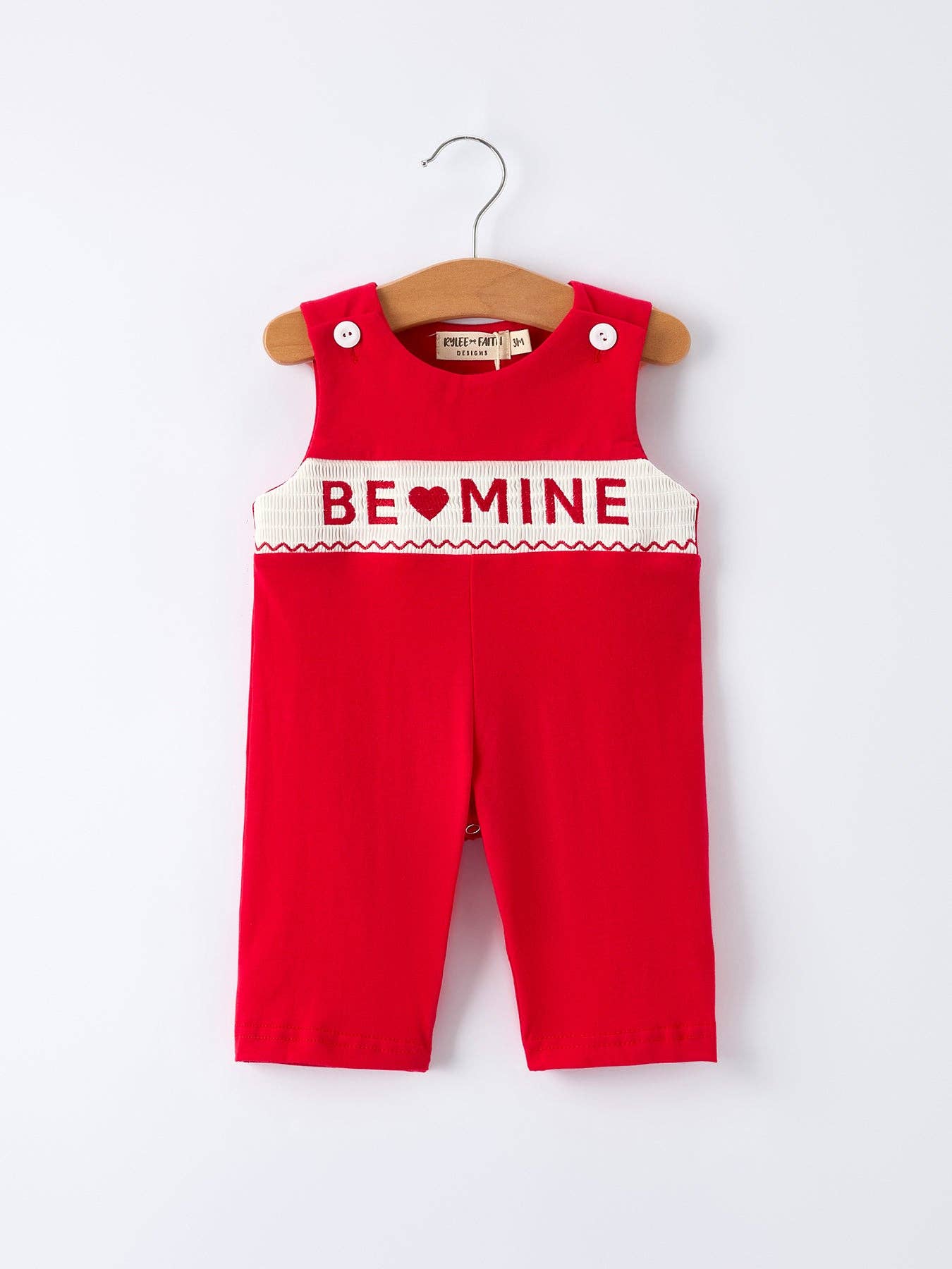 Be Mine Boy's Romper in Red- Infant Boys (3M-18M)
