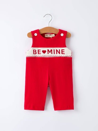 Be Mine Boy's Romper in Red- Infant Boys (3M-18M)