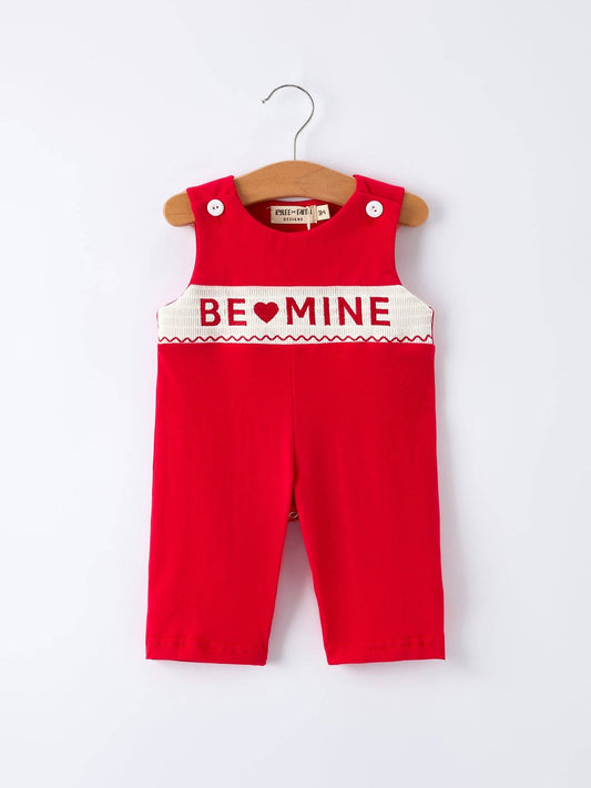 Be Mine Boy's Romper in Red- Infant Boys (3M-18M)