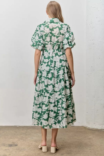 Magnolia Grove Dress in Green/Ivory- Misses (S-XL)