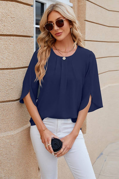 Sutton Top in Navy- Misses (S,M)