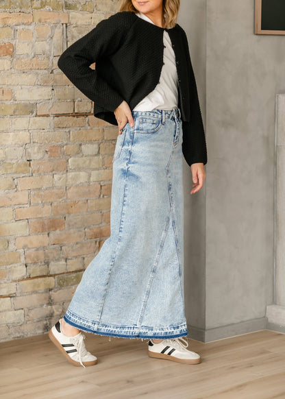 Mina Denim Maxi Skirt in Denim- Misses (2,10)