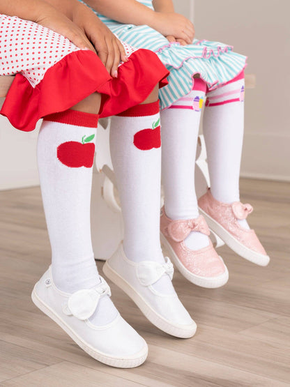 Knee Socks in Apple a Day- Girls (OS)