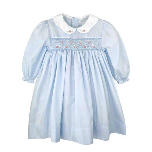 Anna Dress in Blue- Infant Girls (3M-24M)