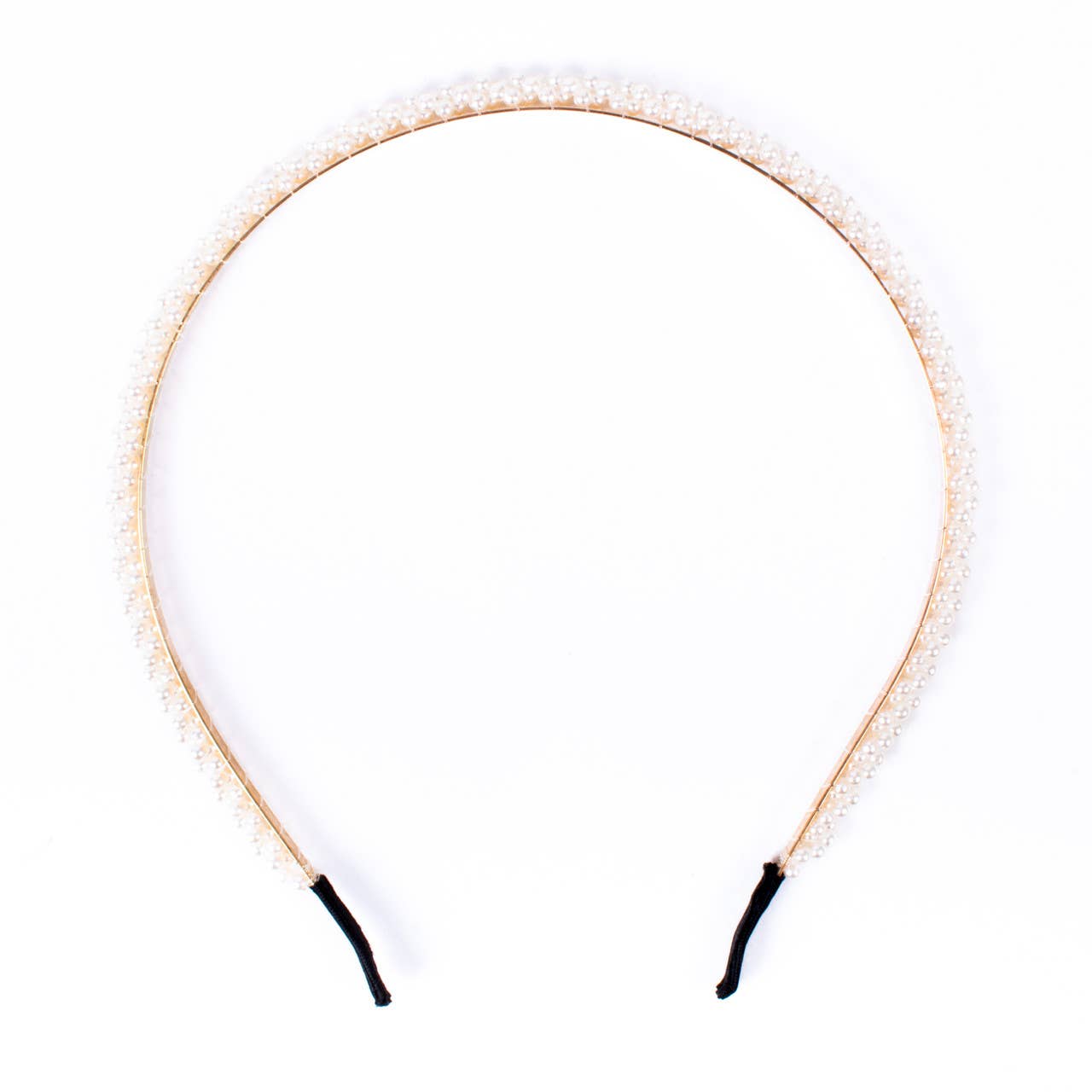 Faux White Decor Tiara Headband in Pearl- Accessories