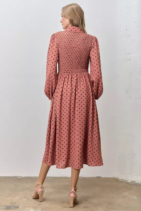 Willa Dress in Marsala/Dk Brown- Misses and Plus (S-3X)