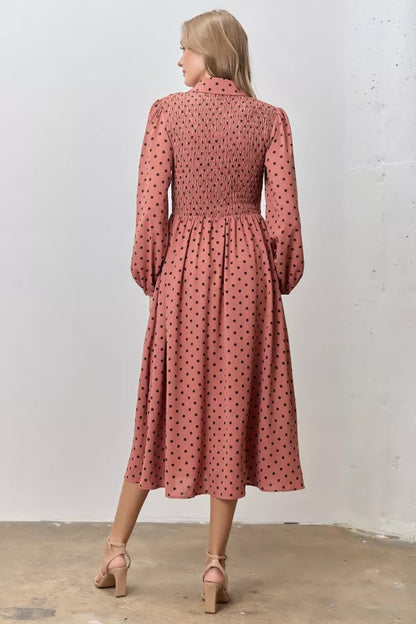 Willa Dress in Marsala/Dk Brown- Misses and Plus (S-3X)