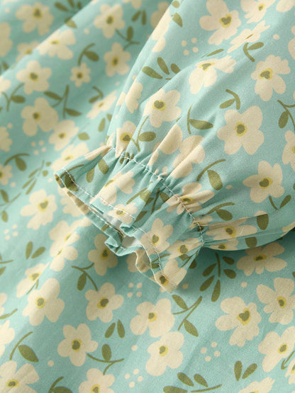 Linnea Romper with Matching Headband in Spring Floral- Infant (3M-18M)