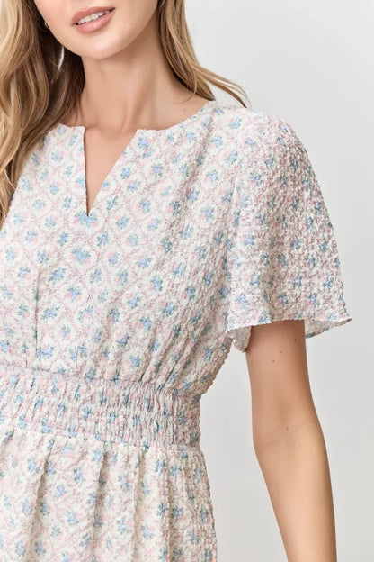 Lila Garden Dress in Blush Multi- Misses & Plus (S-L,1X-3X)