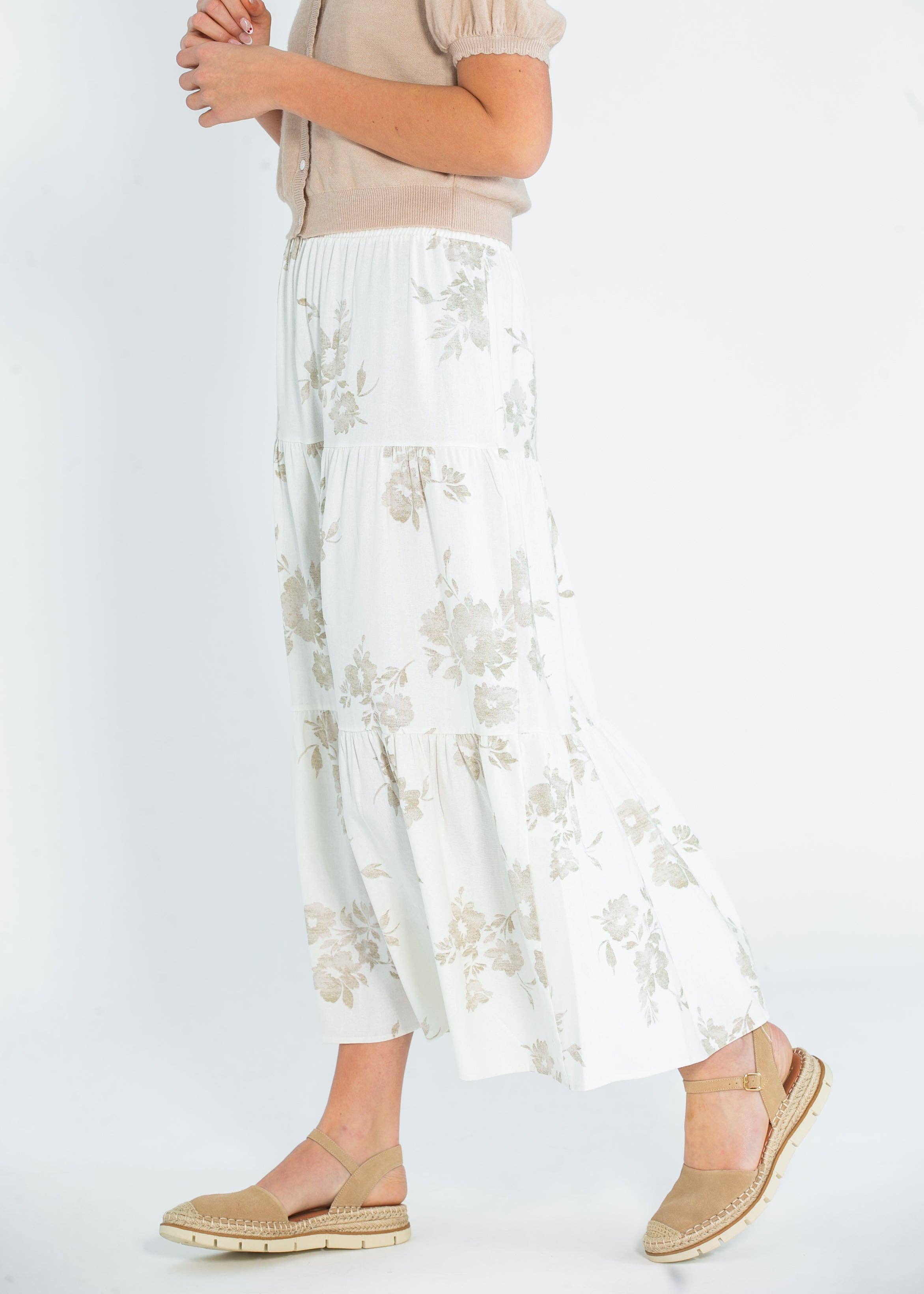 Jill Maxi Skirt in Floral- Misses (M) – Darlin's Modest Wear