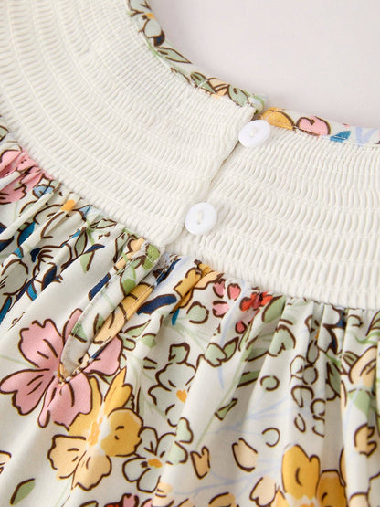 Goldie Dress in Gold Multi- Girls (2-6)