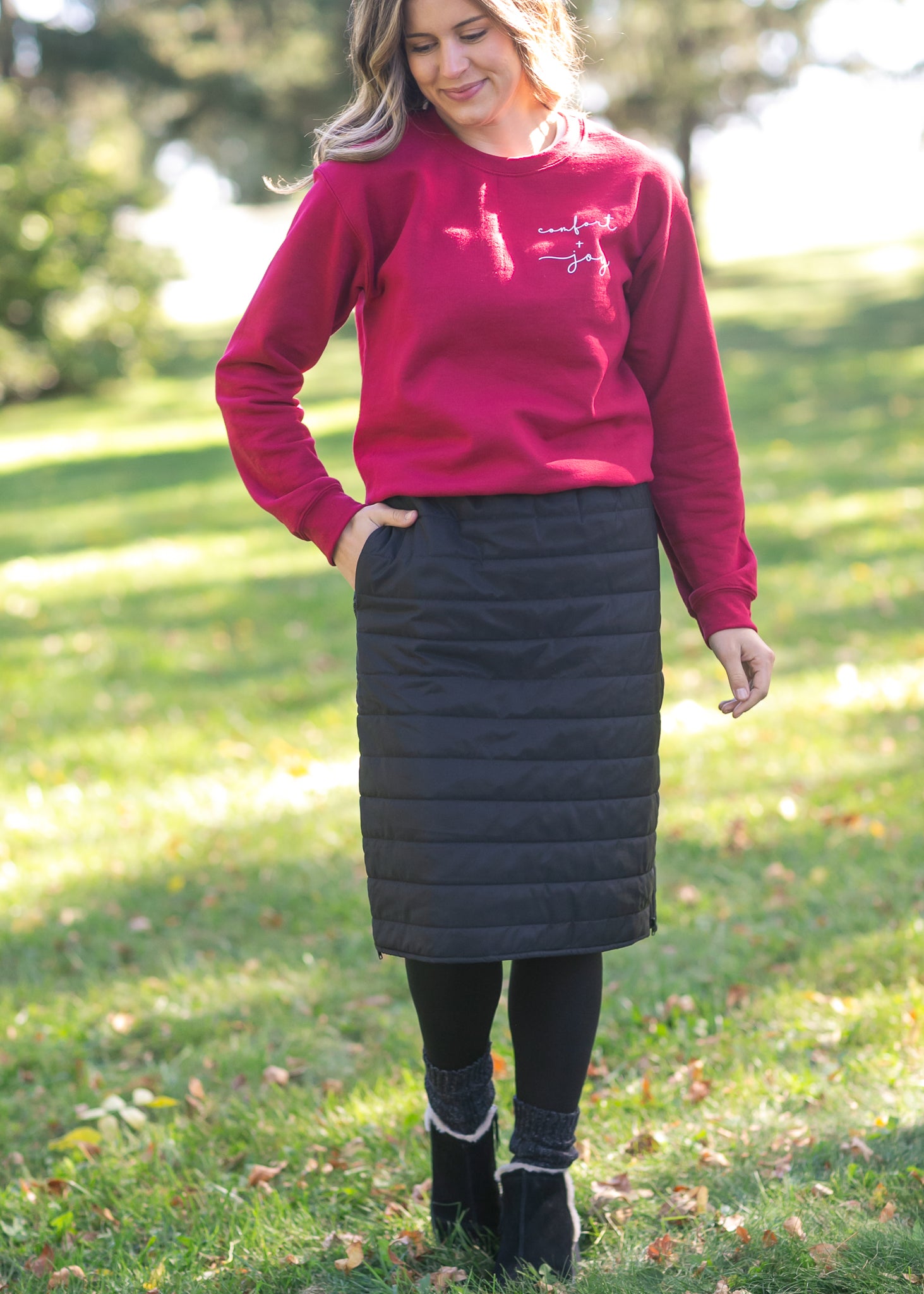Icelyn Polar Snow Skirt in Black- Misses (XS) – Darlin's Modest Wear