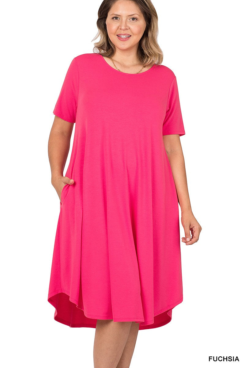 Lexi Dress in Fuchsia- Misses and Plus (S-3X)