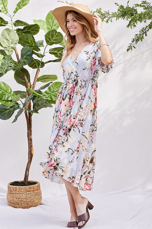 Sallee Dress in Dusty Blue- Misses (S-L)