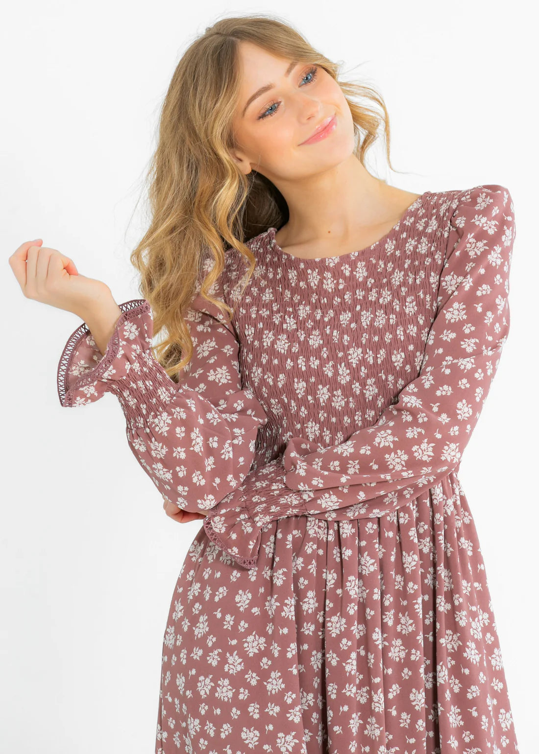 Kelsie Dress in Mauve- Misses and Plus (S-L,3X)