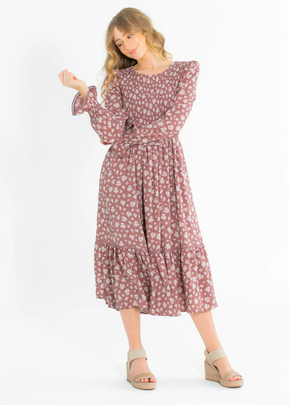 Kelsie Dress in Mauve- Misses and Plus (S-L,3X)
