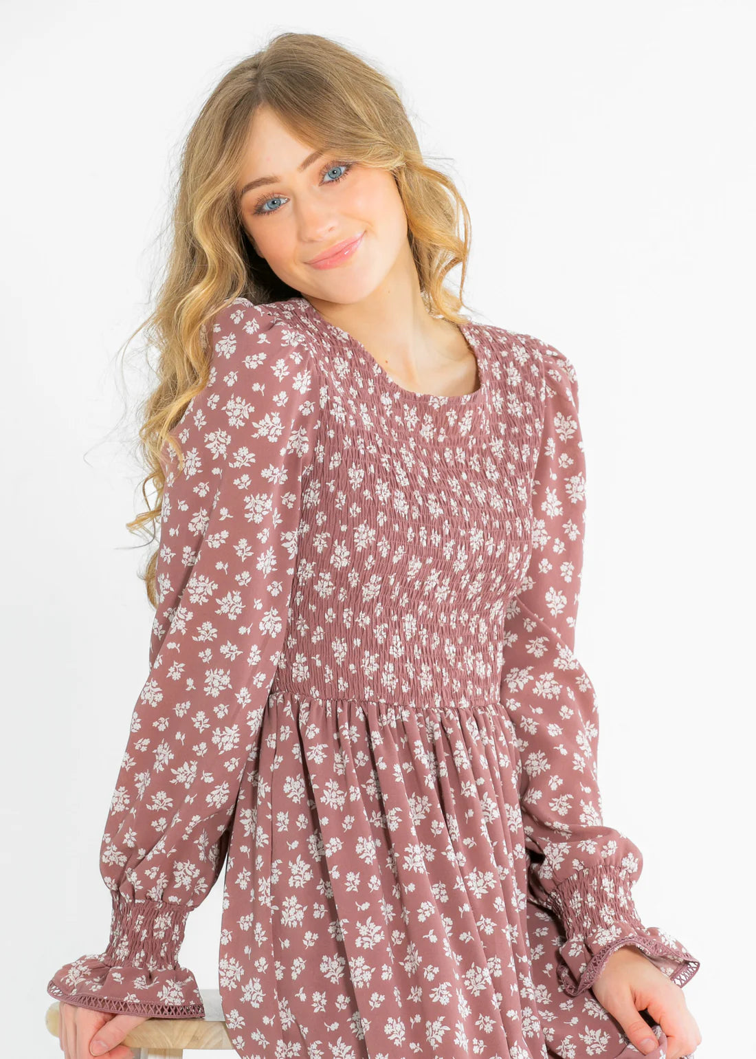 Kelsie Dress in Mauve- Misses and Plus (S-L,3X)