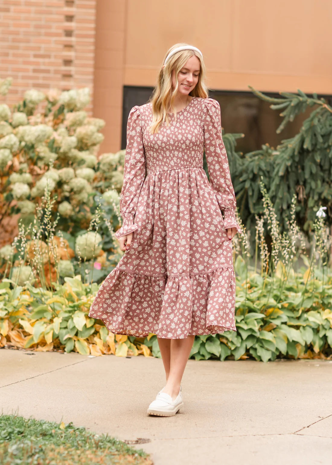 Kelsie Dress in Mauve- Misses and Plus (S-L,3X)