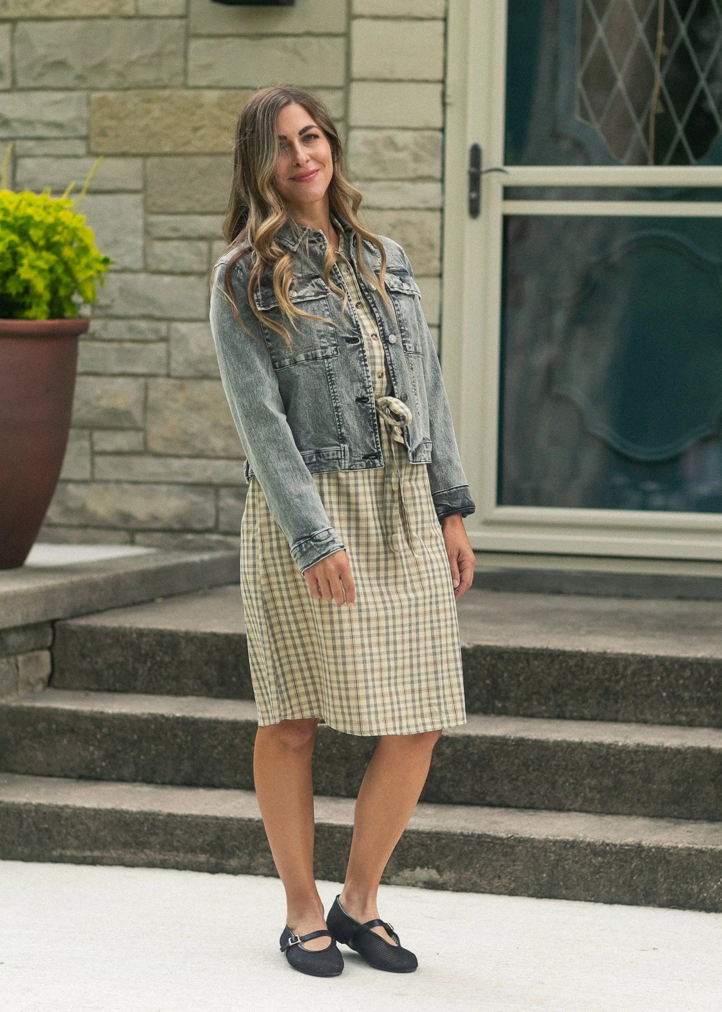 Kimberly Shirt Dress in Brown- Misses (XS-L)