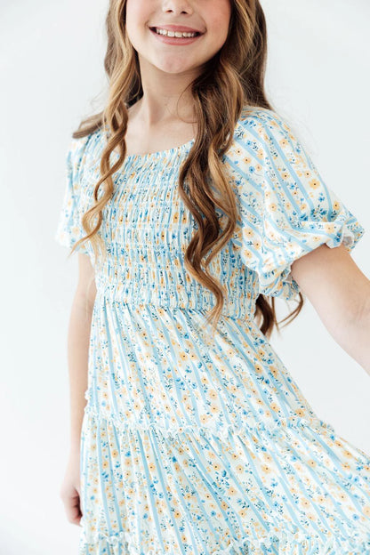Smocked Ruffle Dress in Buttercup Blooms- Girls (4T,5/6)