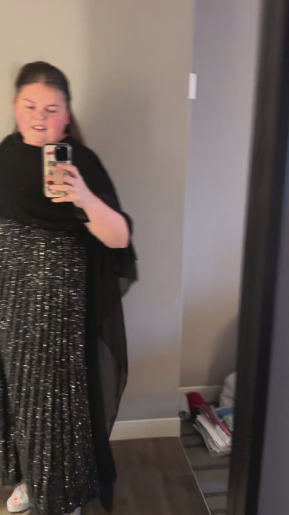 Gala Sparkle Dress in Black- Misses and Plus (S-XL,4X)