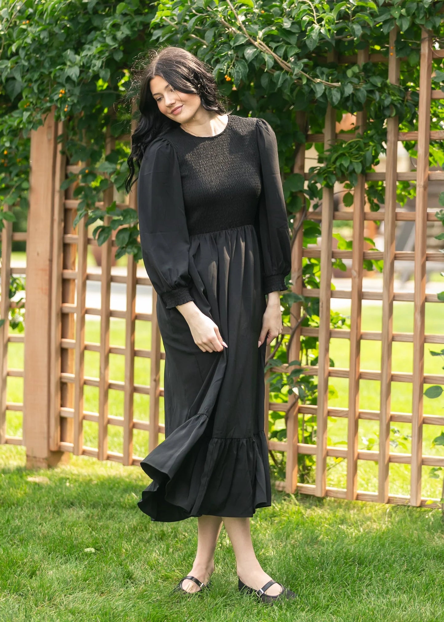 Renee Maxi Dress in Black- Misses (XS-L)