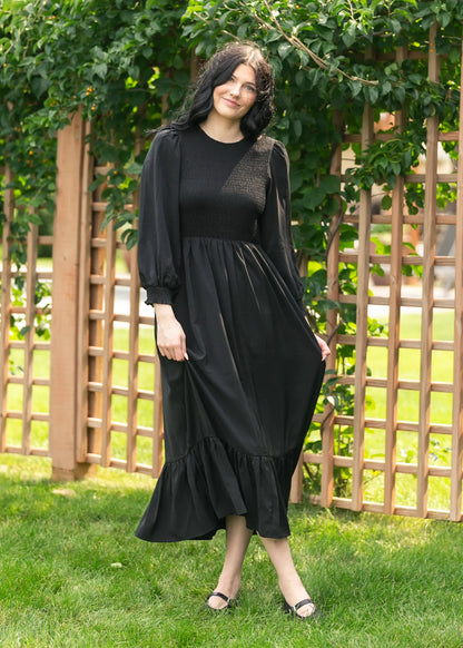 Renee Maxi Dress in Black- Misses (XS-L)