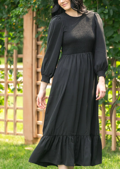 Renee Maxi Dress in Black- Misses (XS-L)