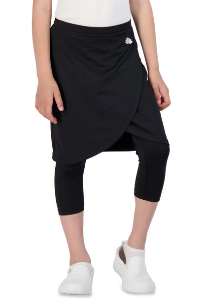 Faux Wrap Snoga in Black- Girls/Tween (Sizes 5T-14)