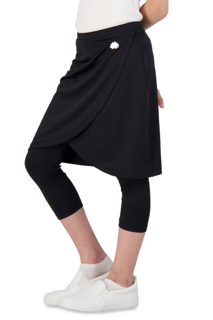 Faux Wrap Snoga in Black- Girls/Tween (Sizes 5T-14)