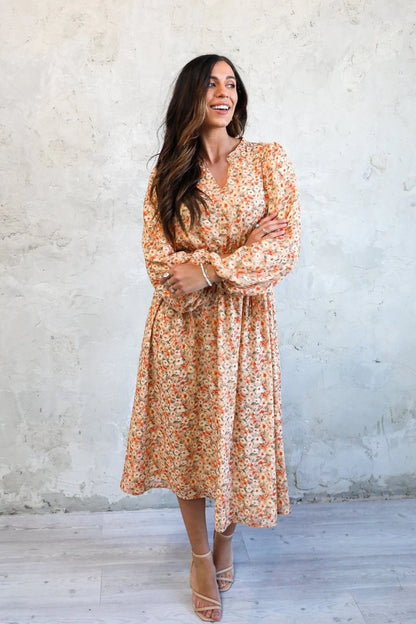 Lark Dress in Apricot Gelato- Misses & Plus (S-4X)