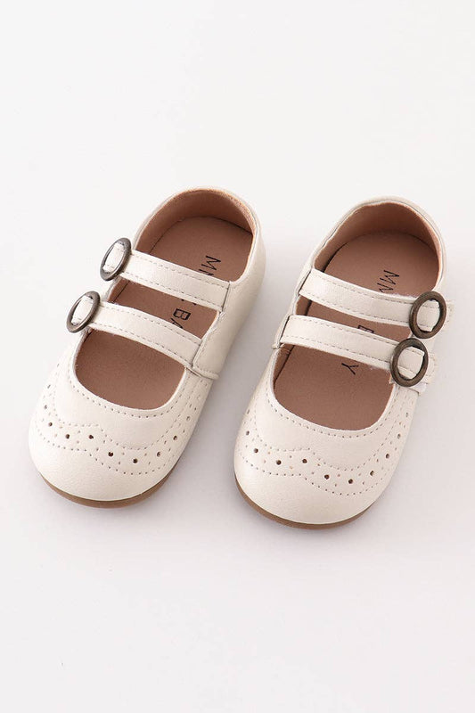 Charlotte Vintage Shoes in Cream- Girls (7-12.5)