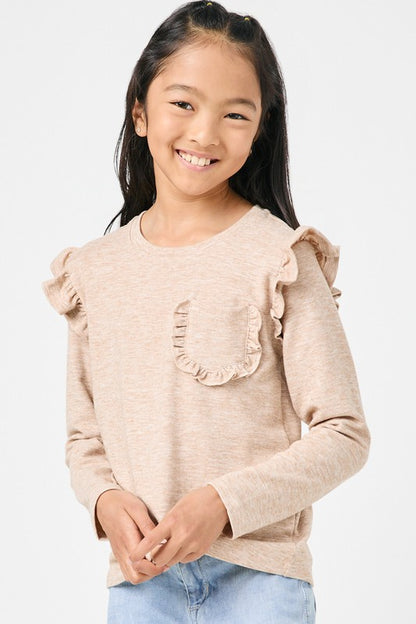 Polly Top in Oatmeal- Tween