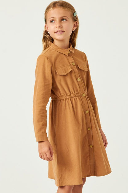 Cordena Dress in Camel- Tween