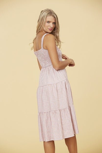 Tinsley Dress in Dusty Pink- Plus (1X-3X)